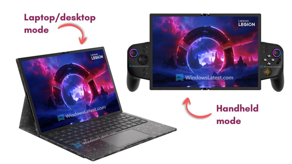 Lenovo Legion Go Fold Sızıntısı: Katlanabilir Oyun Cihazı El Konsolu, Laptop ve Tablet Olabilir - Görsel 1