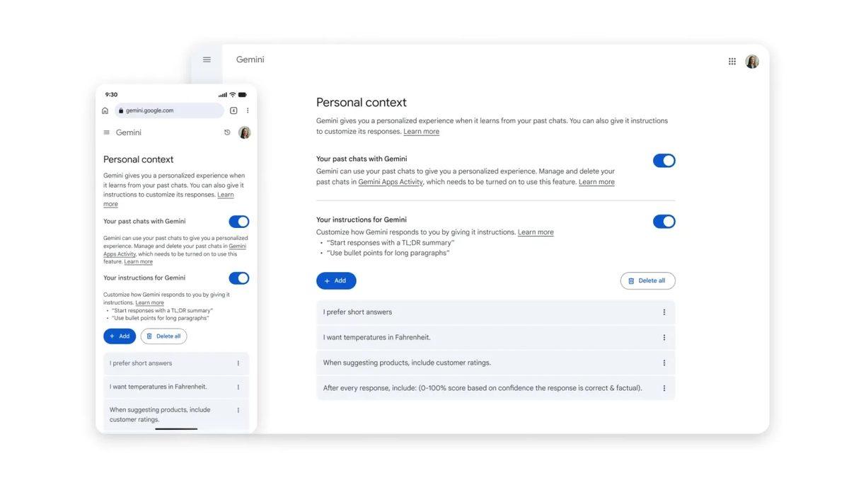 Gemini’da Geçmiş Sohbetler Artık Ücretsiz: Konuşmalarınızı Hatırlayarak Yanıt Verecek - Görsel 1