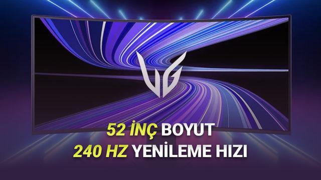 LG, Her Oyuncunun İsteyeceği 52 inç 240 Hz’lik Devasa Oyuncu Monitörünü Tanıttı