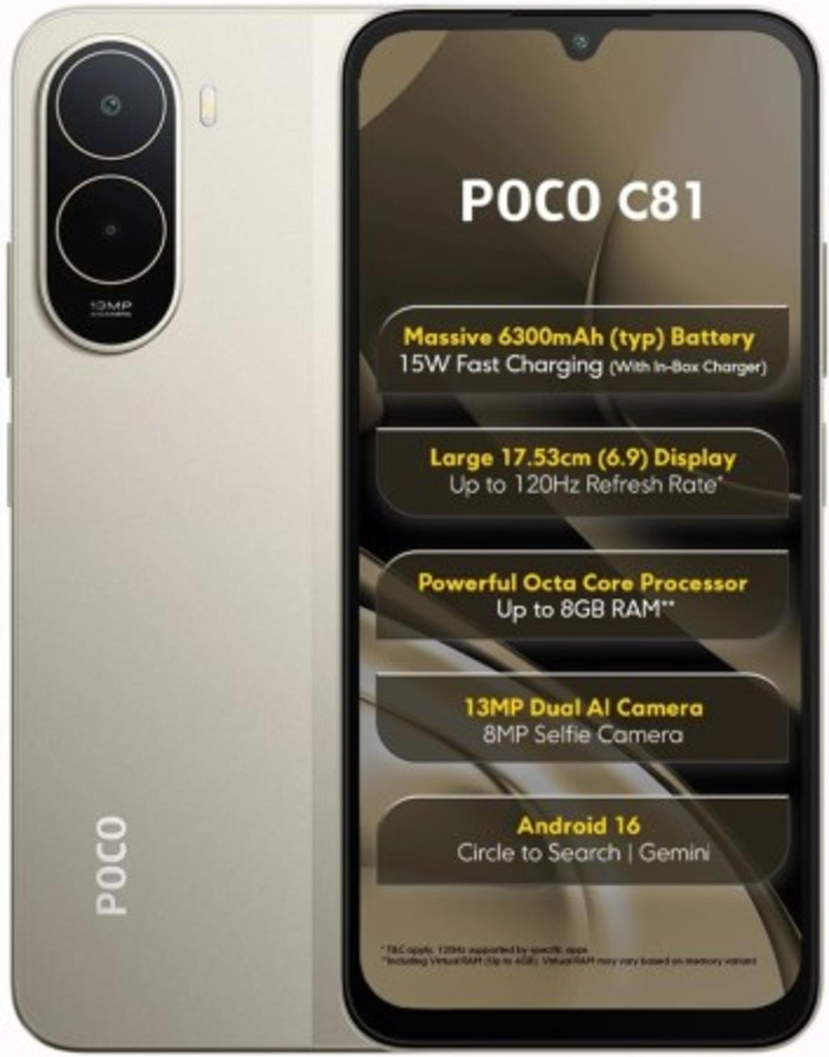 POCO C81: Bütçe Dostu Akıllı Telefonun Tüm Özellikleri ve Fiyatı - Görsel 4