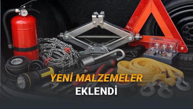 Araçlardaki Zorunlu Malzemeler Listesi Güncellendi