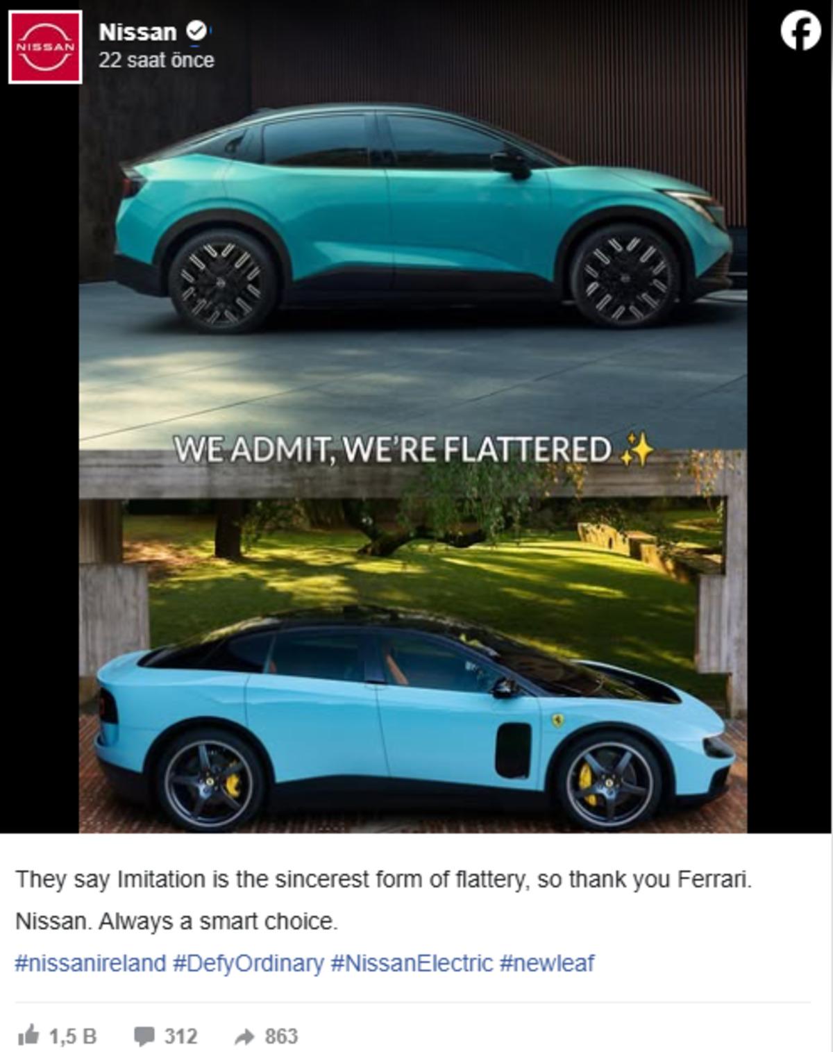 Ferrari Luce Tasarımı Sosyal Medyayı Karıştırdı: Nissan'dan Beklenmedik Hamle! - Görsel 5